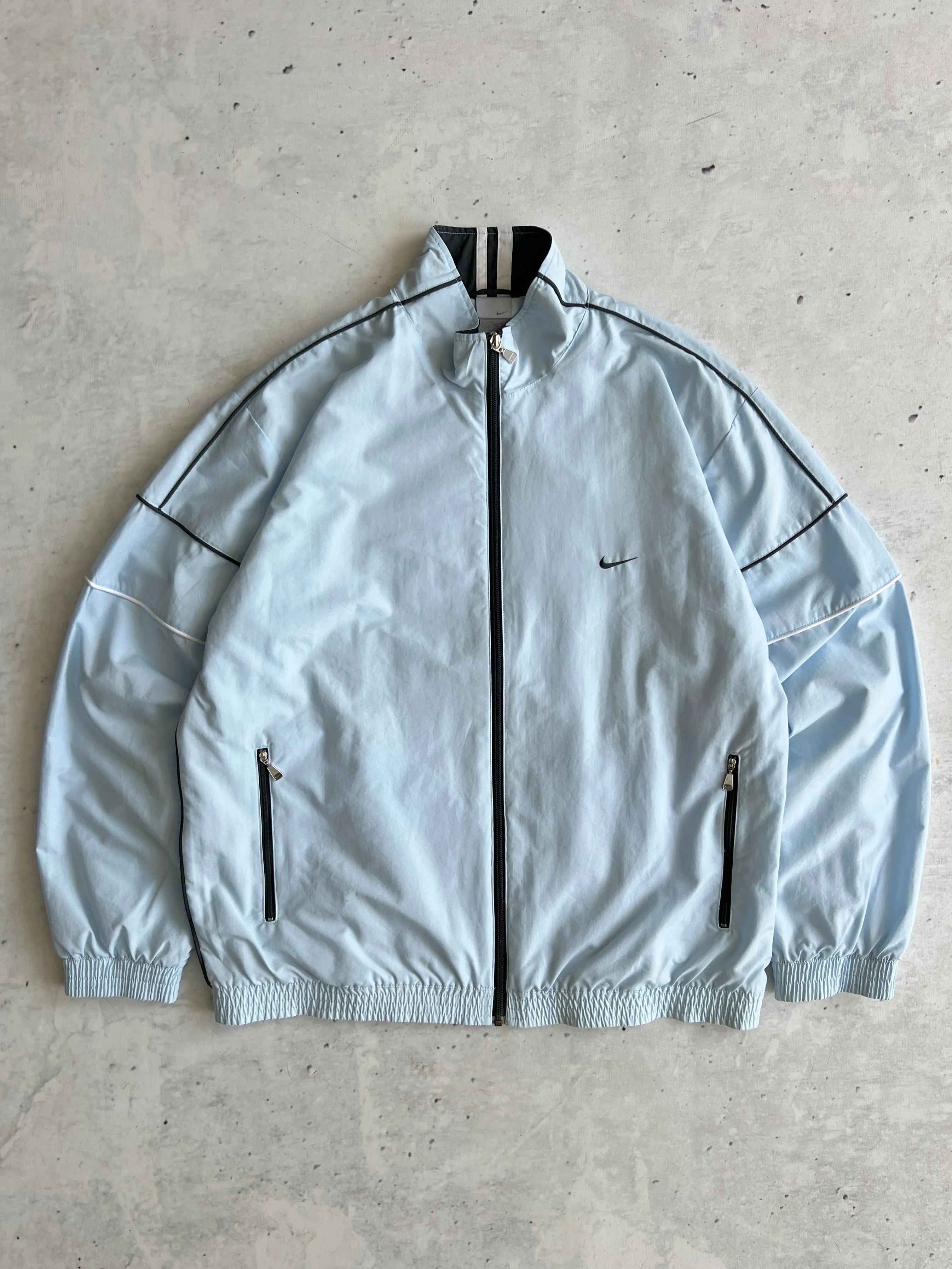 00's Nike baby blue zip up track jacket (L)