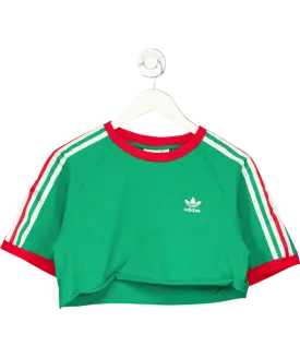 adidas Green Three Stripe Team T-shirt UK M