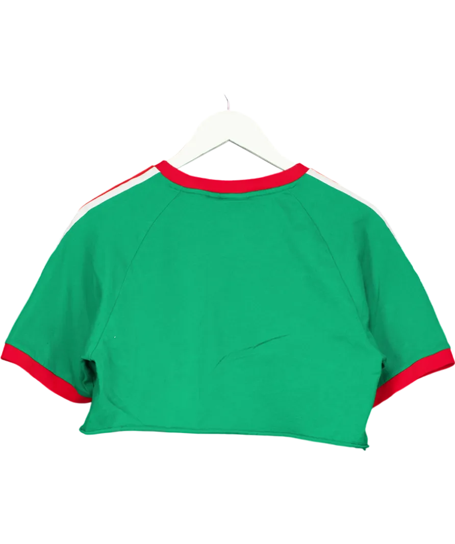 adidas Green Three Stripe Team T-shirt UK M