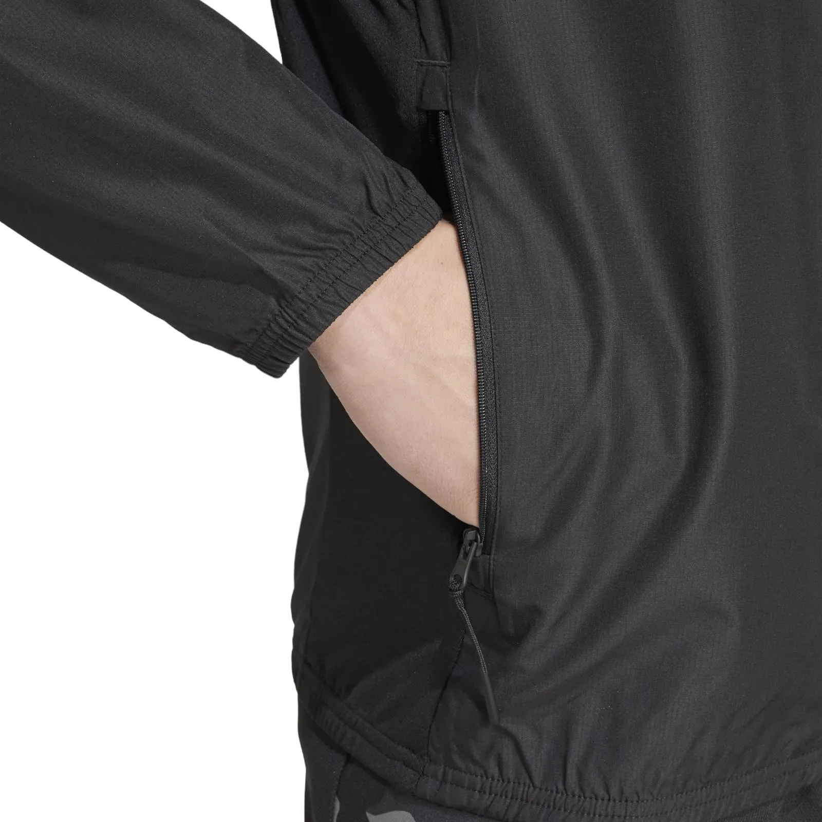 adidas Gym 3-Stripes Full Zip Mens Windbreaker