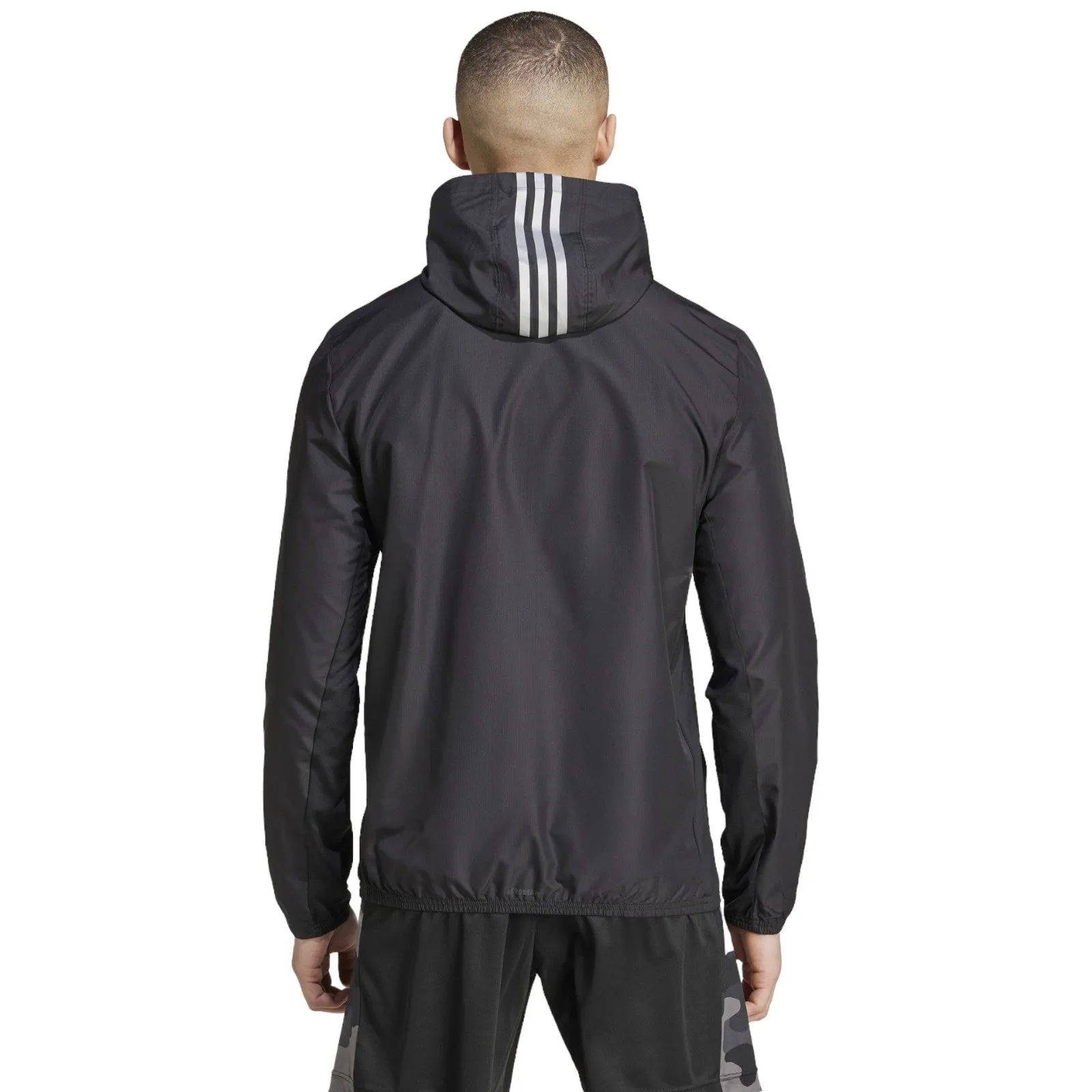 adidas Gym 3-Stripes Full Zip Mens Windbreaker