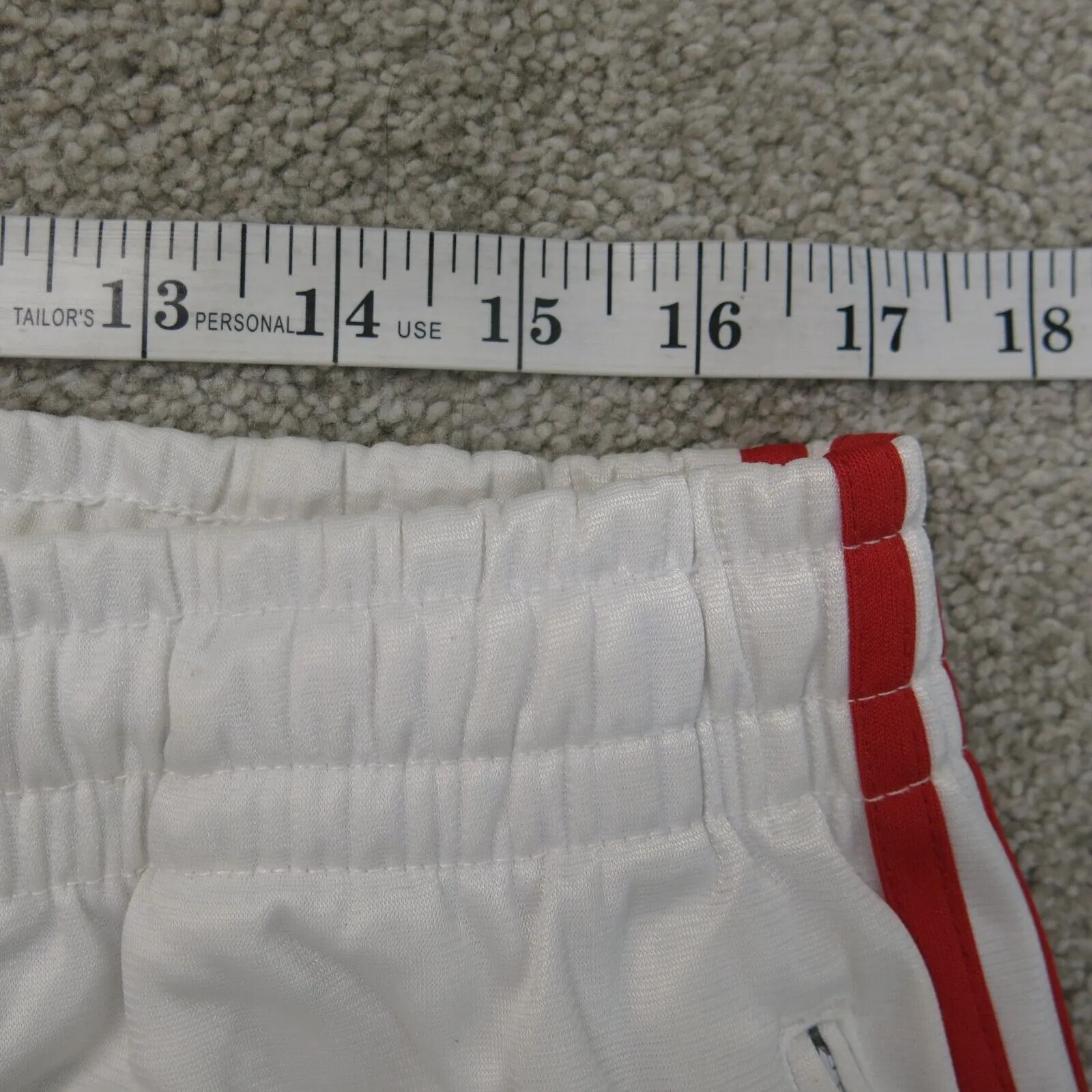 Adidas Pants Mens 2XL White Activewear Track Pant Elastic Waist 3 Stripes Logo