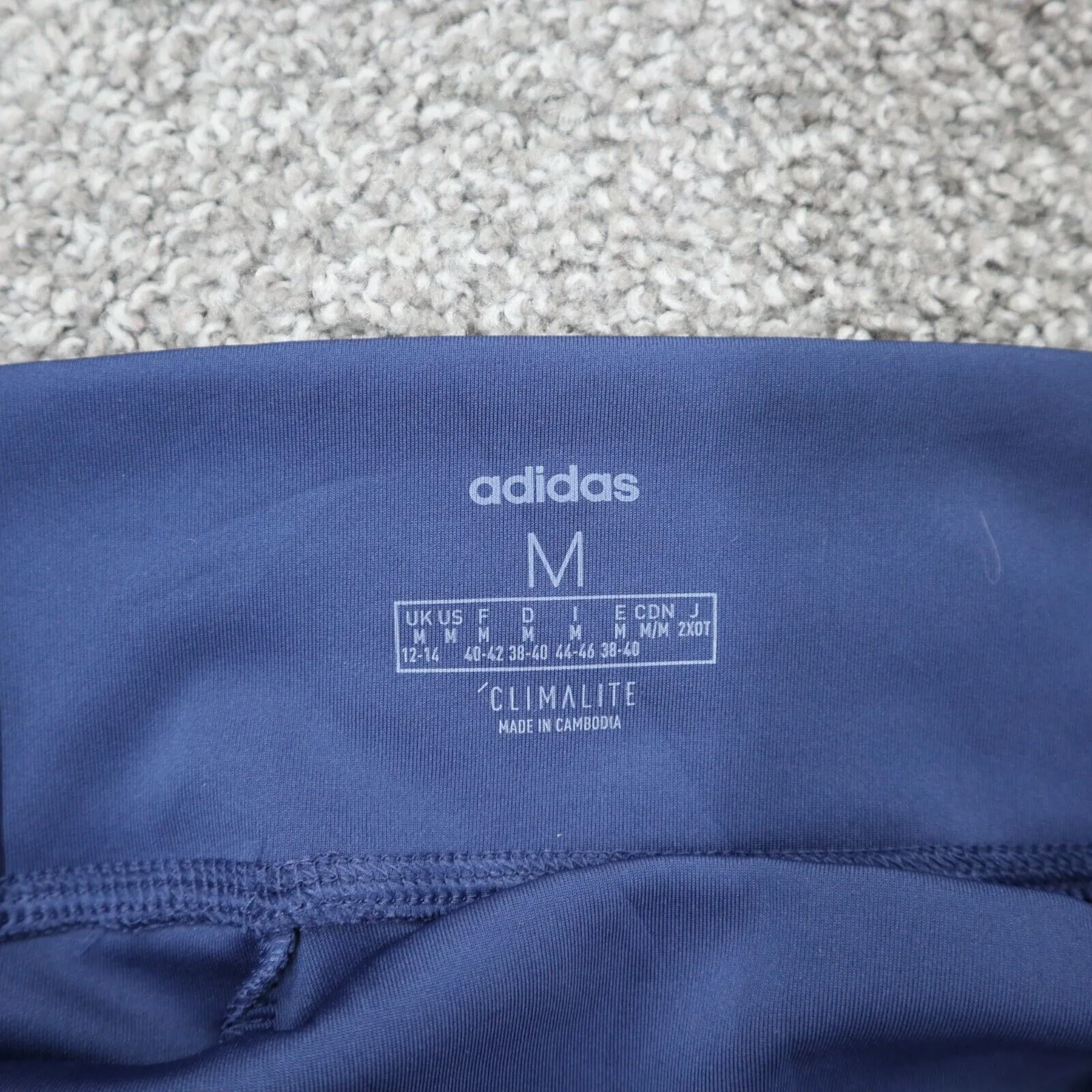 Adidas Womens Activewear Athletics CLIMALITE Pants Mid Rise Blue Pink Size M