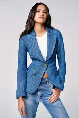 Denim Hutton Blazer Denim Stripe
