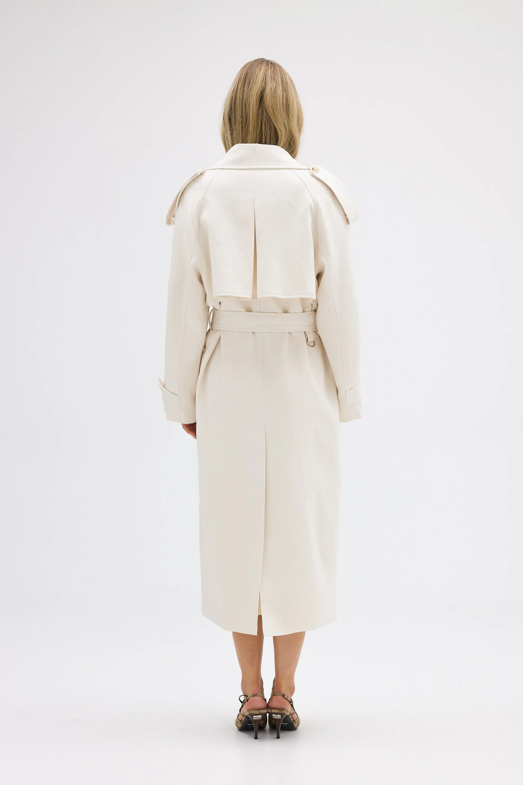 Dillon Trench Coat - Ivory