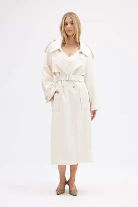 Dillon Trench Coat - Ivory