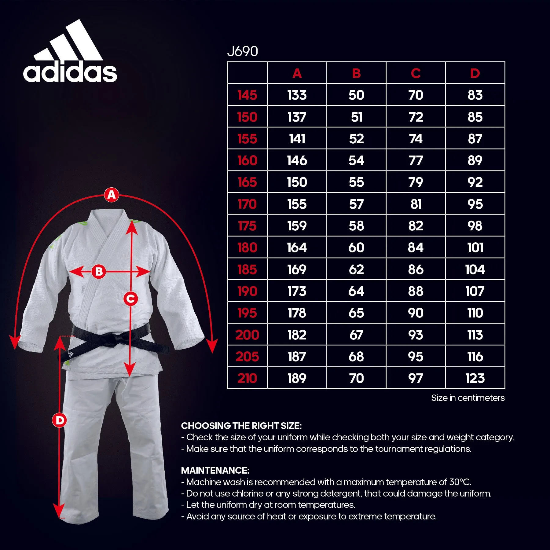 Judogi - Adidas - Quest J690 - Valkoinen/Keltainen