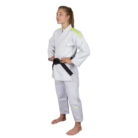 Judogi - Adidas - Quest J690 - Valkoinen/Keltainen
