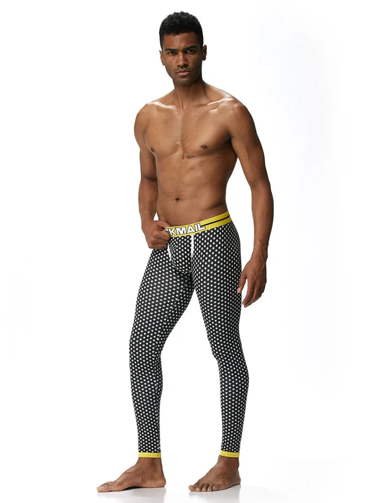 Men's Star Print Cotton Thermal Pants