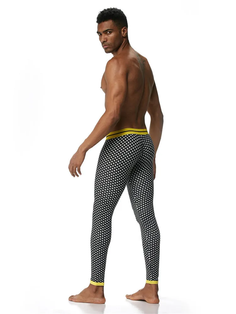 Men's Star Print Cotton Thermal Pants