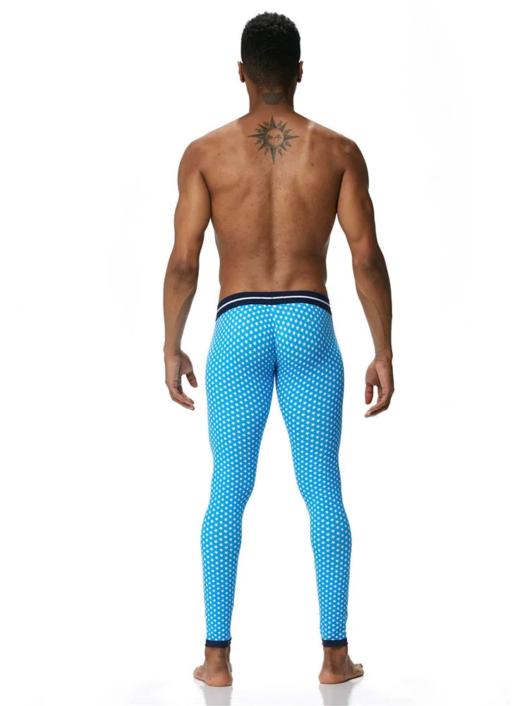 Men's Star Print Cotton Thermal Pants