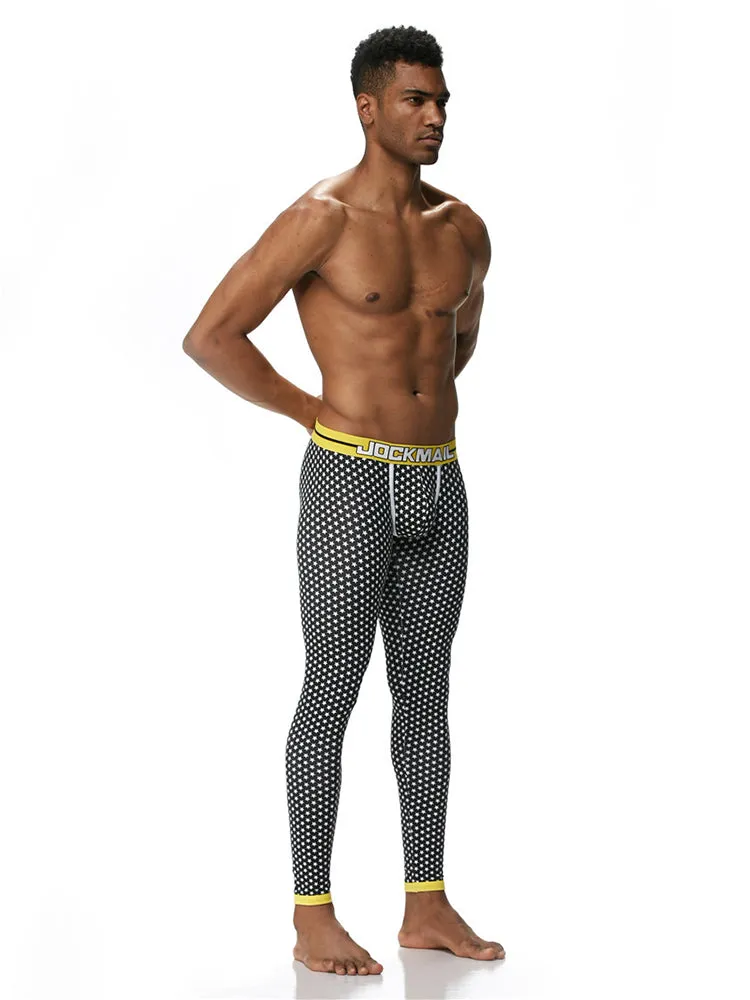 Men's Star Print Cotton Thermal Pants