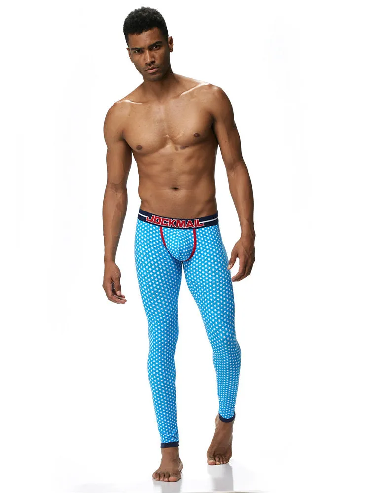 Men's Star Print Cotton Thermal Pants