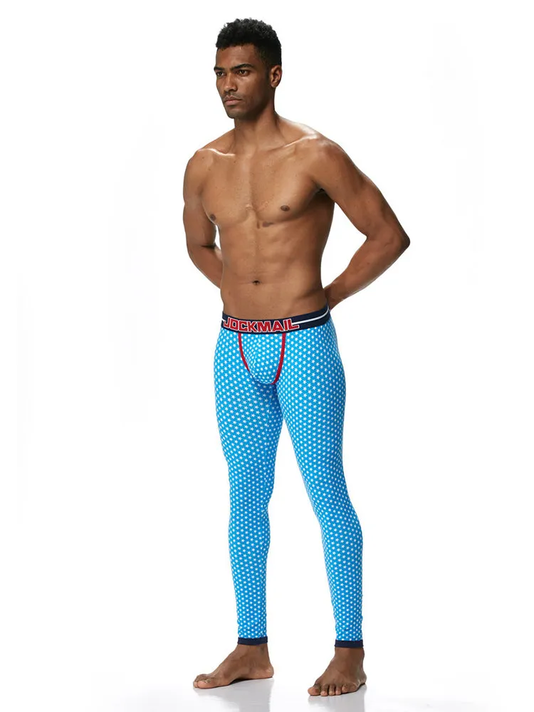 Men's Star Print Cotton Thermal Pants