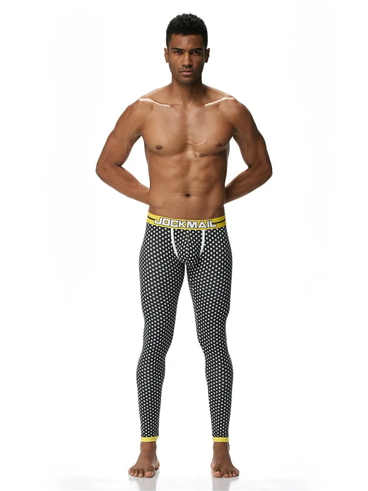 Men's Star Print Cotton Thermal Pants