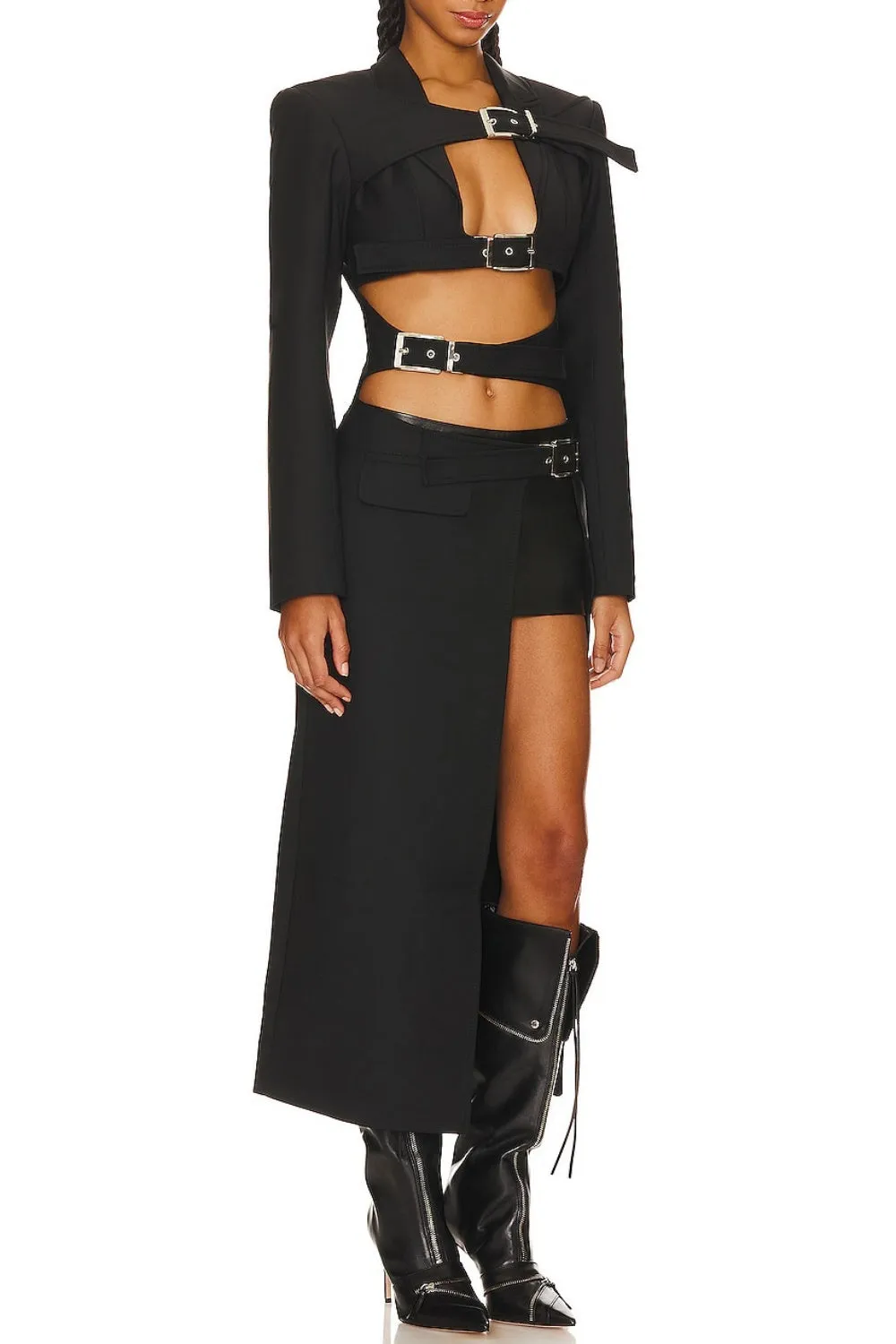Nevaeh Cutout Buckle Trench