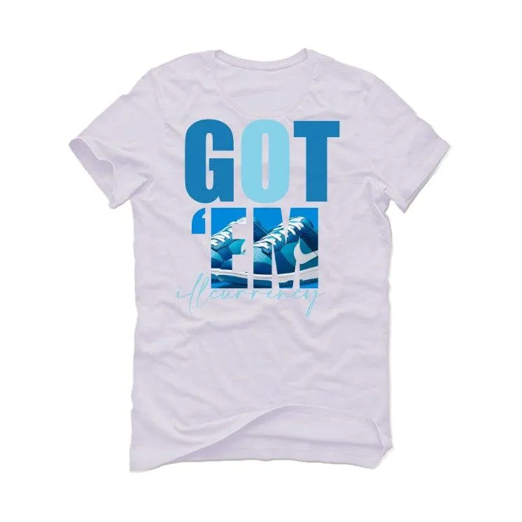 Nike Dunk Low "Dark Marina Blue" White T-Shirt (Got Em)