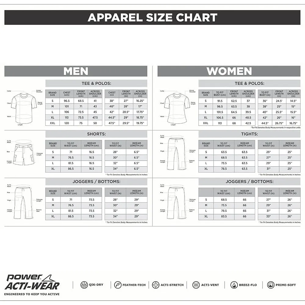 Power ActiveWear Mens POLO MIX MATCH