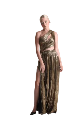 SANTORINI DRESS GOLD LUMINOUS
