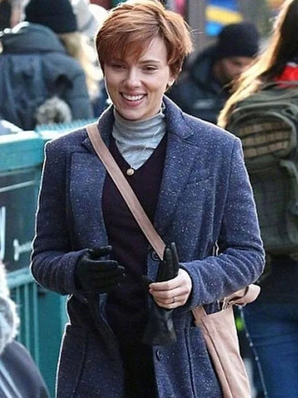 Scarlett Johansson Wool Trench Coat