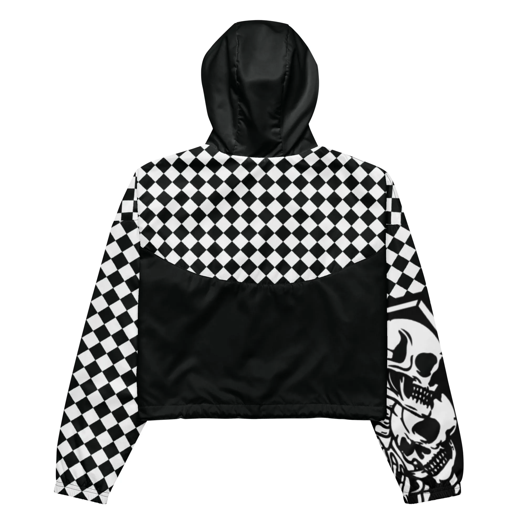 the 'breakin necks & cash in checks' windbreaker -  checkered stuck on you