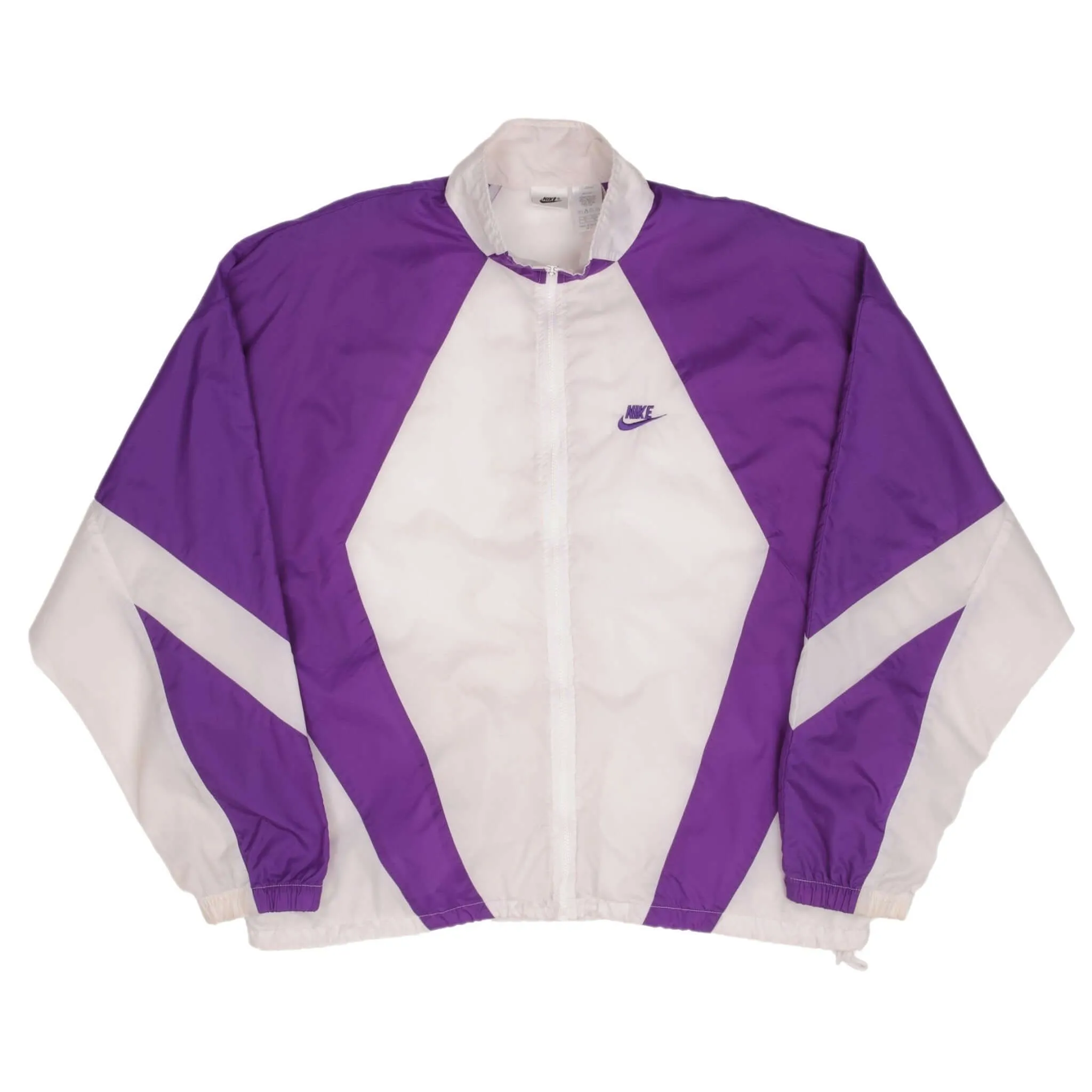 VINTAGE NIKE SWOOSH PURPLE WINDBREAKER JACKET 1990S SIZE XL