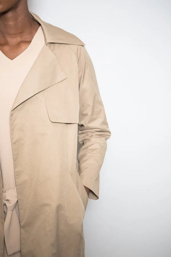 Washed Twill Trench Coat