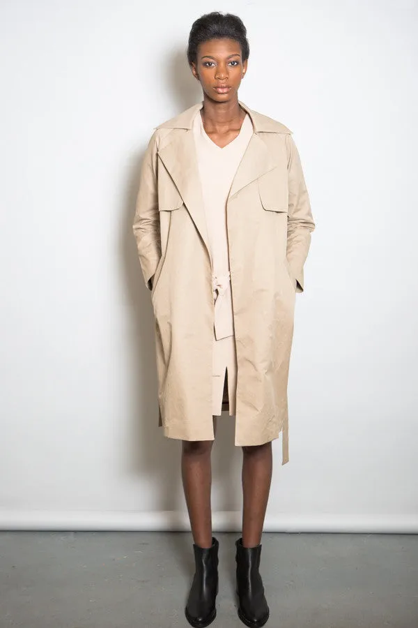 Washed Twill Trench Coat